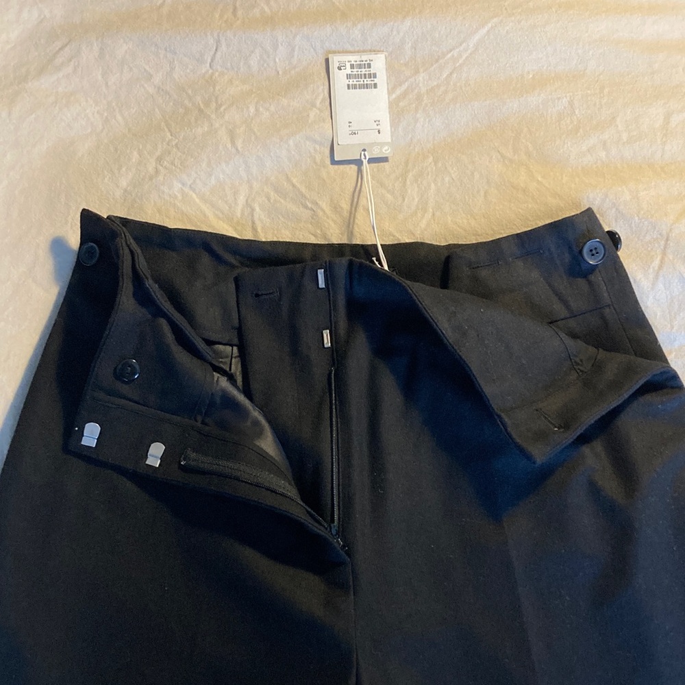 Tall COS wool blend black trousers - Picture 1 of 12